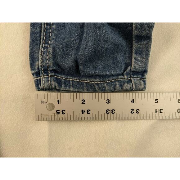 Girls Vigoss the Jagger Skinny Jeans Size 12 Distressed Patch Blue Denim - Picture 7 of 11